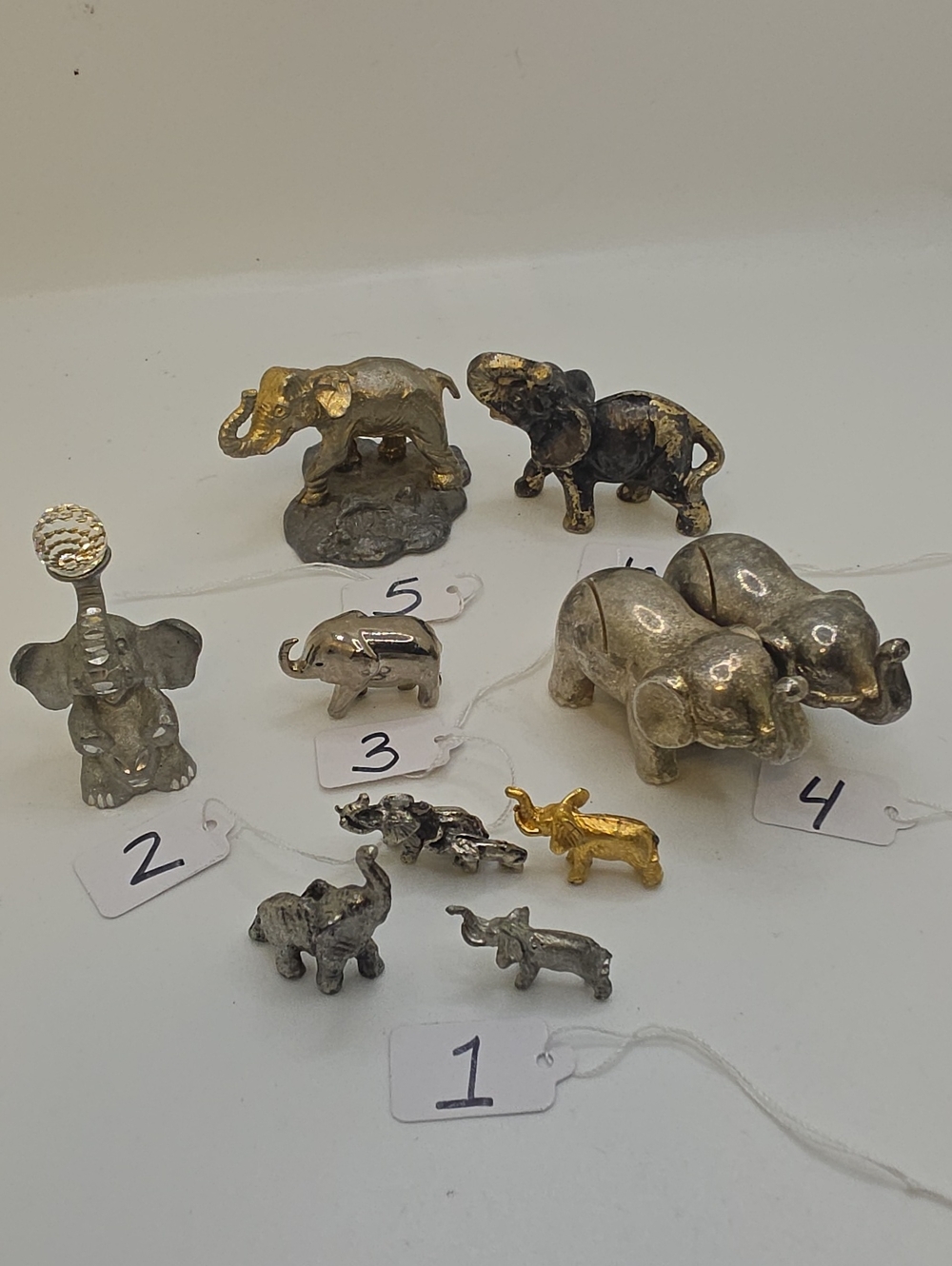 Vtg Assorted Decorative Elephant Figurines